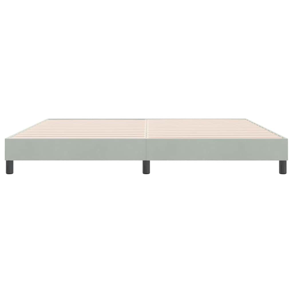 Boxspringbett ohne Matratze Hellgrau 180x210 cm Samt
