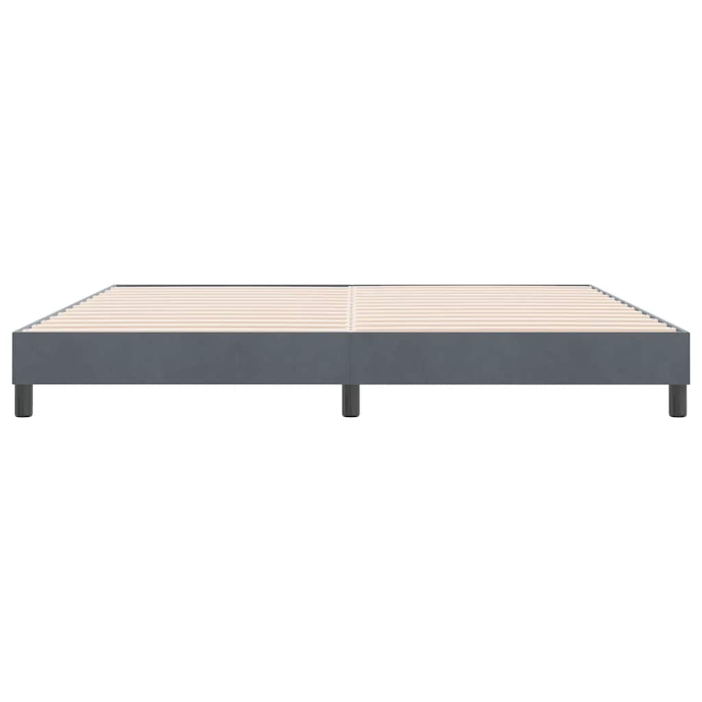 Boxspringbett ohne Matratze Dunkelgrau 180x210 cm Samt