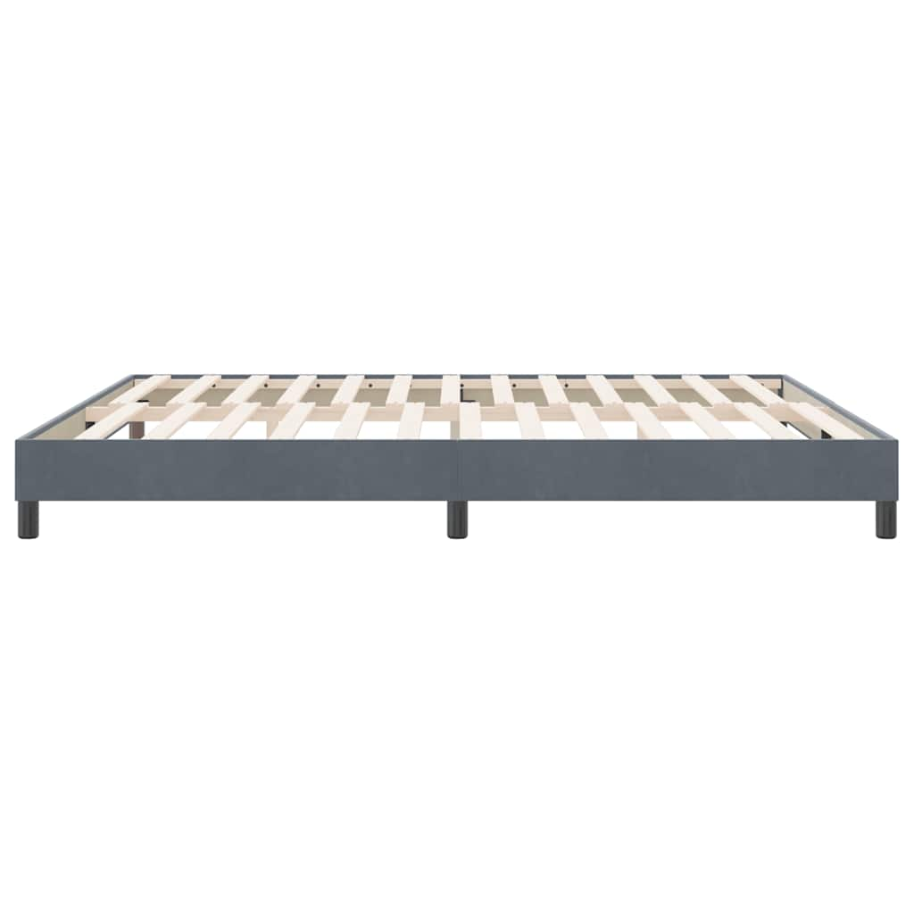 Boxspringbett ohne Matratze Dunkelgrau 180x210 cm Samt