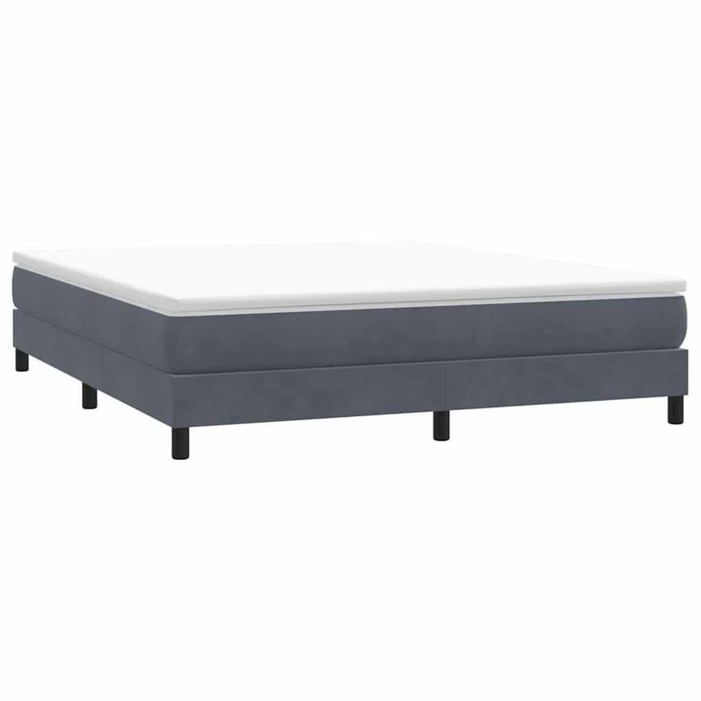 Boxspringbett ohne Matratze Dunkelgrau 180x210 cm Samt