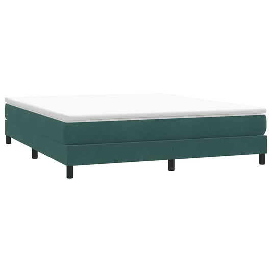 Boxspringbett ohne Matratze Dunkelgrün 180x210 cm Samt