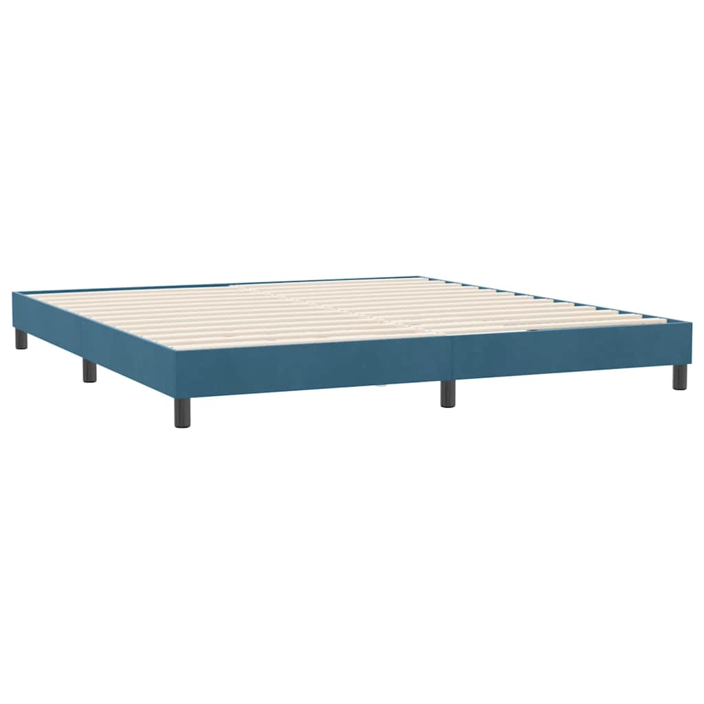 Boxspringbett ohne Matratze Dunkelblau 180x210 cm Samt