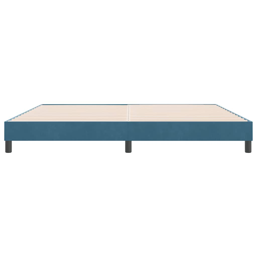 Boxspringbett ohne Matratze Dunkelblau 180x210 cm Samt