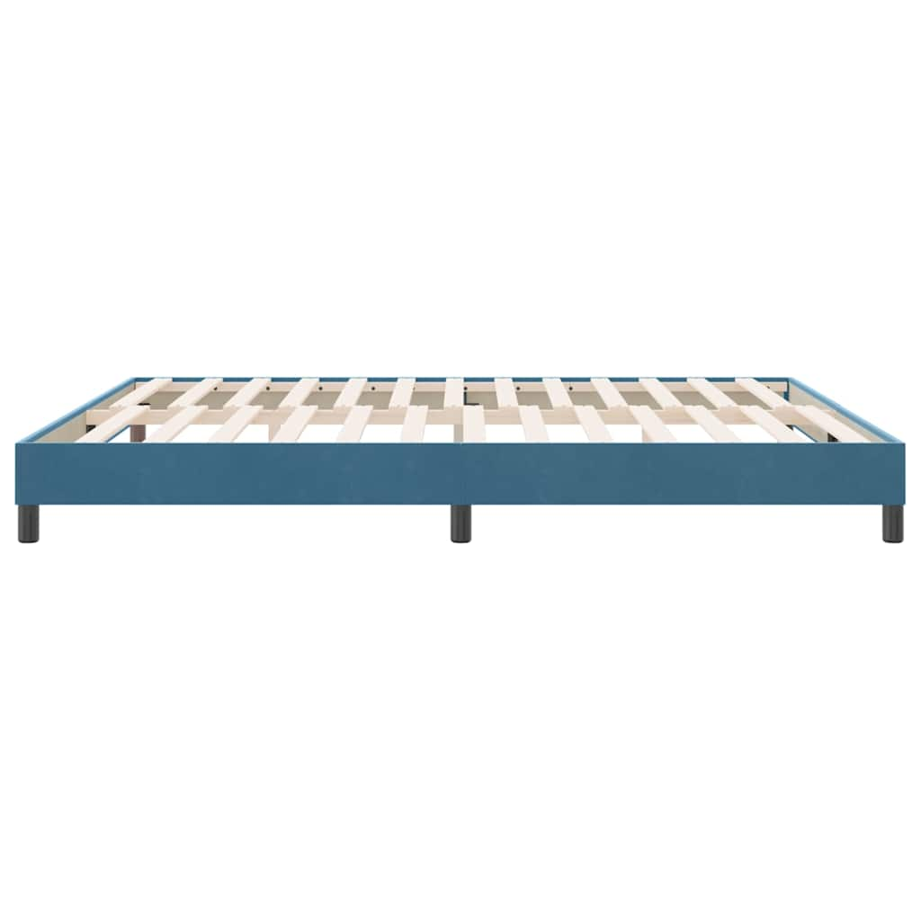 Boxspringbett ohne Matratze Dunkelblau 180x210 cm Samt