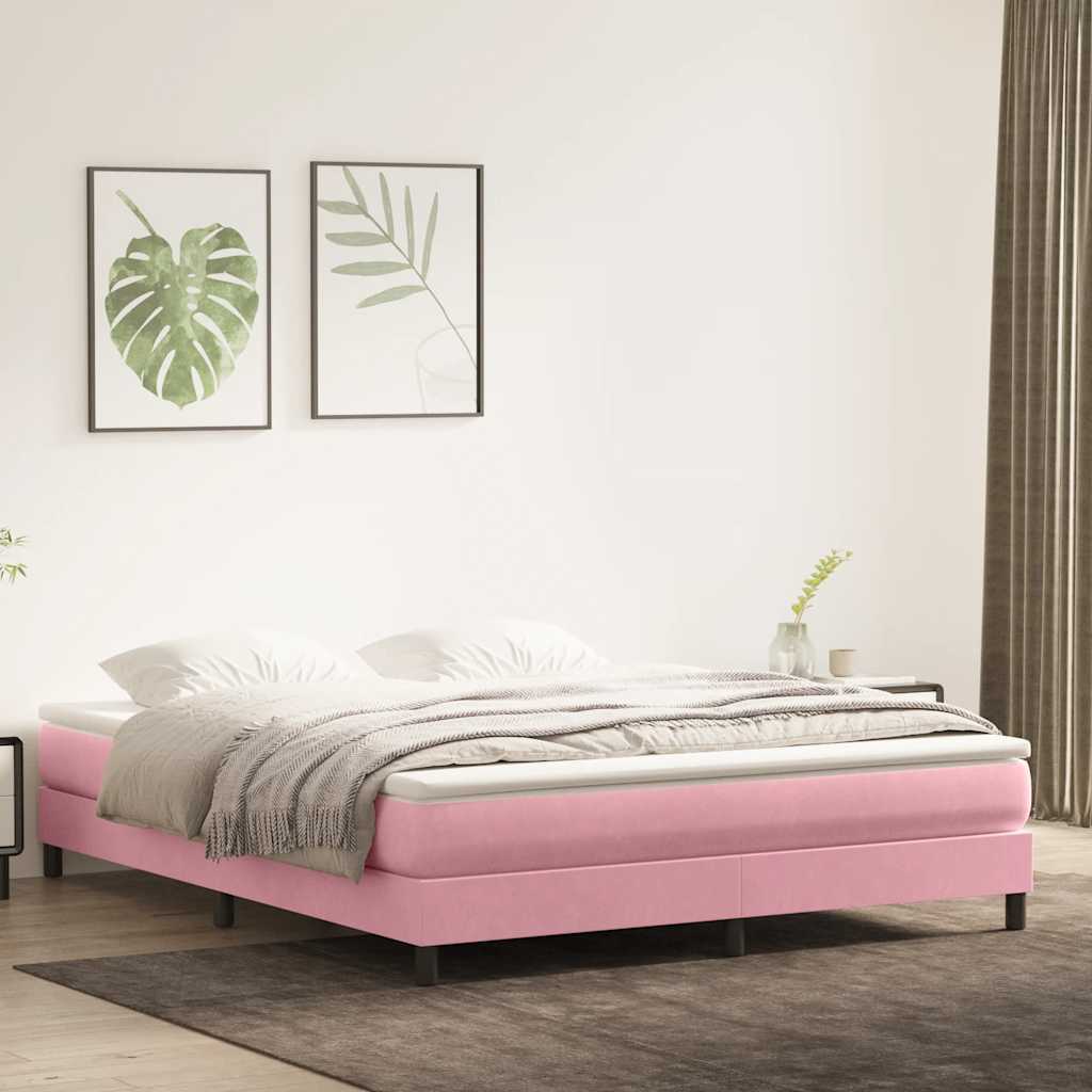 Boxspringbett ohne Matratze Rosa 180x210 cm Samt