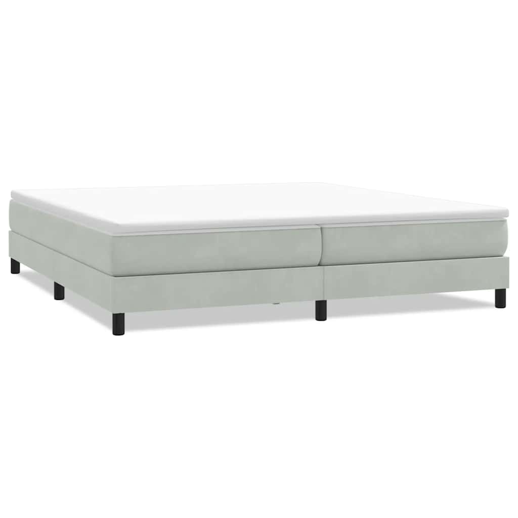 Boxspringbett ohne Matratze Hellgrau 200x210 cm Samt