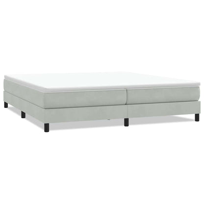 Boxspringbett ohne Matratze Hellgrau 200x210 cm Samt