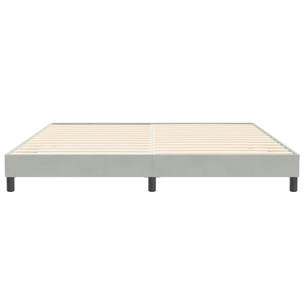 Boxspringbett ohne Matratze Hellgrau 200x210 cm Samt