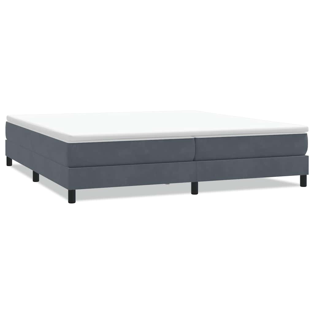 Boxspringbett ohne Matratze Dunkelgrau 200x210 cm Samt