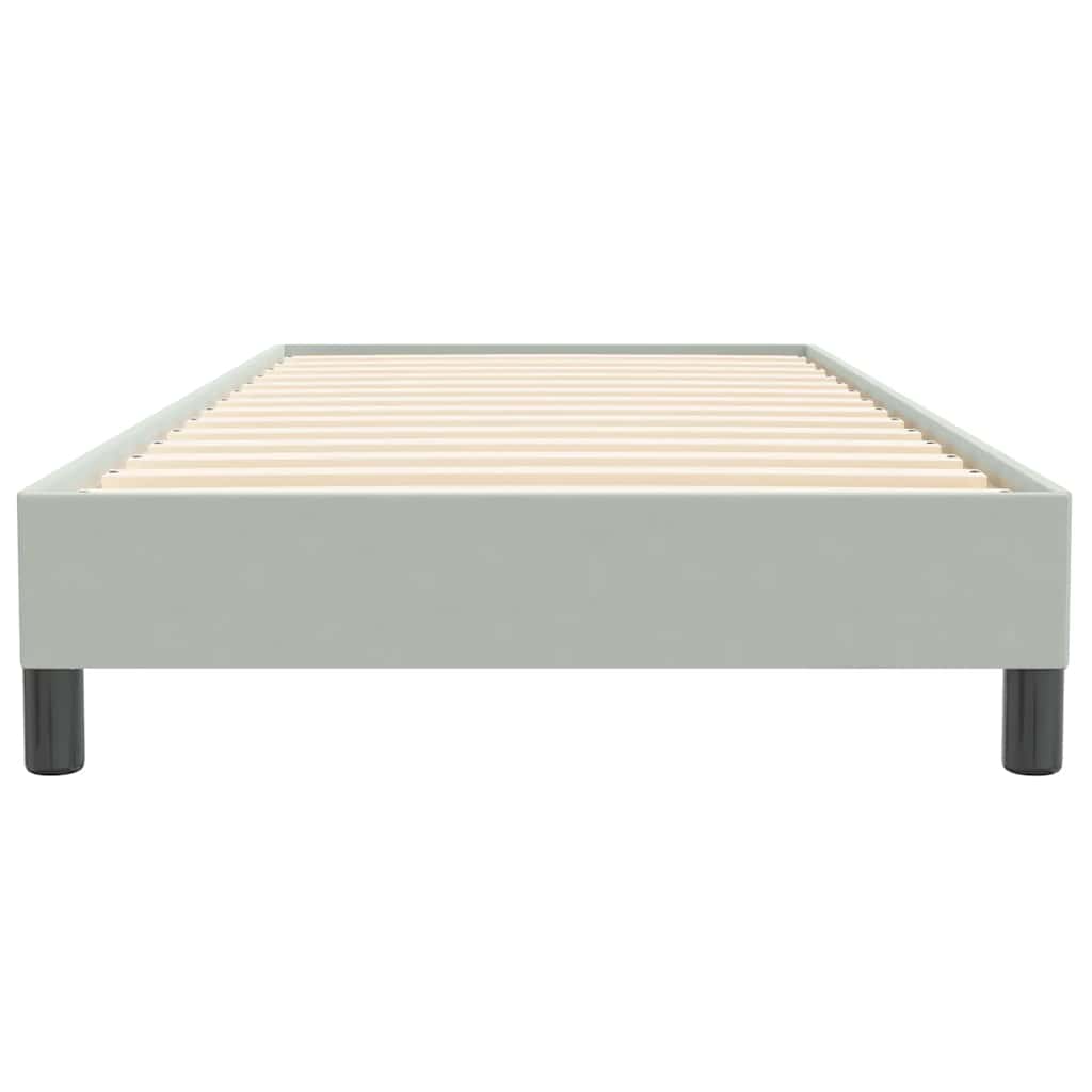Boxspringbett ohne Matratze Hellgrau 80x220 cm Samt