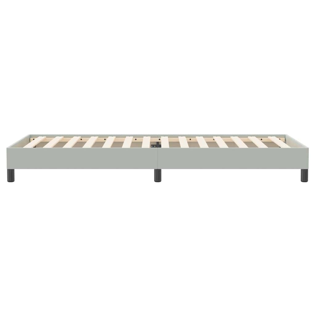 Boxspringbett ohne Matratze Hellgrau 80x220 cm Samt
