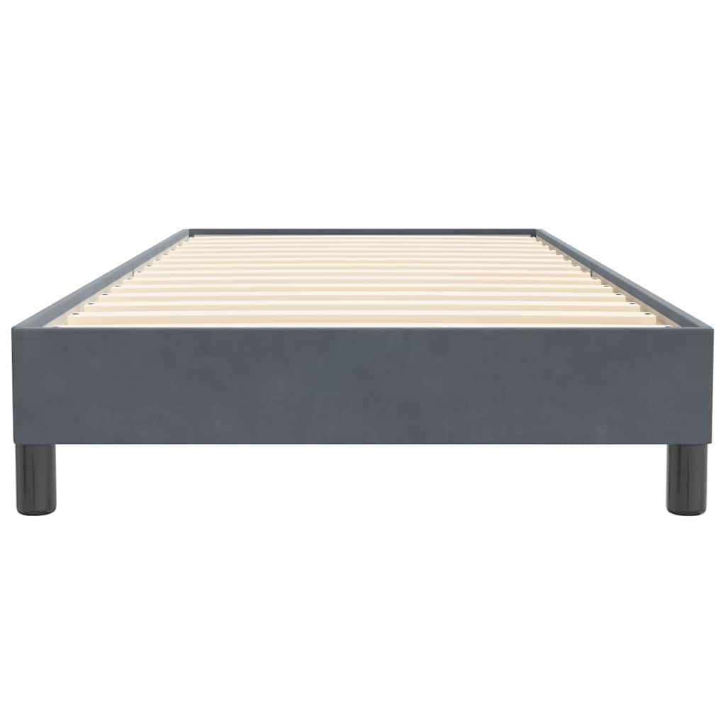 Boxspringbett ohne Matratze Dunkelgrau 80x220 cm Samt