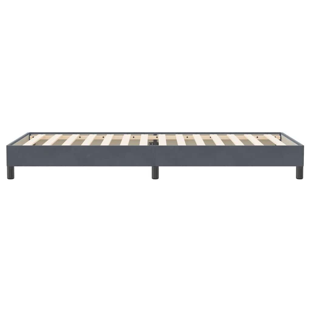 Boxspringbett ohne Matratze Dunkelgrau 80x220 cm Samt