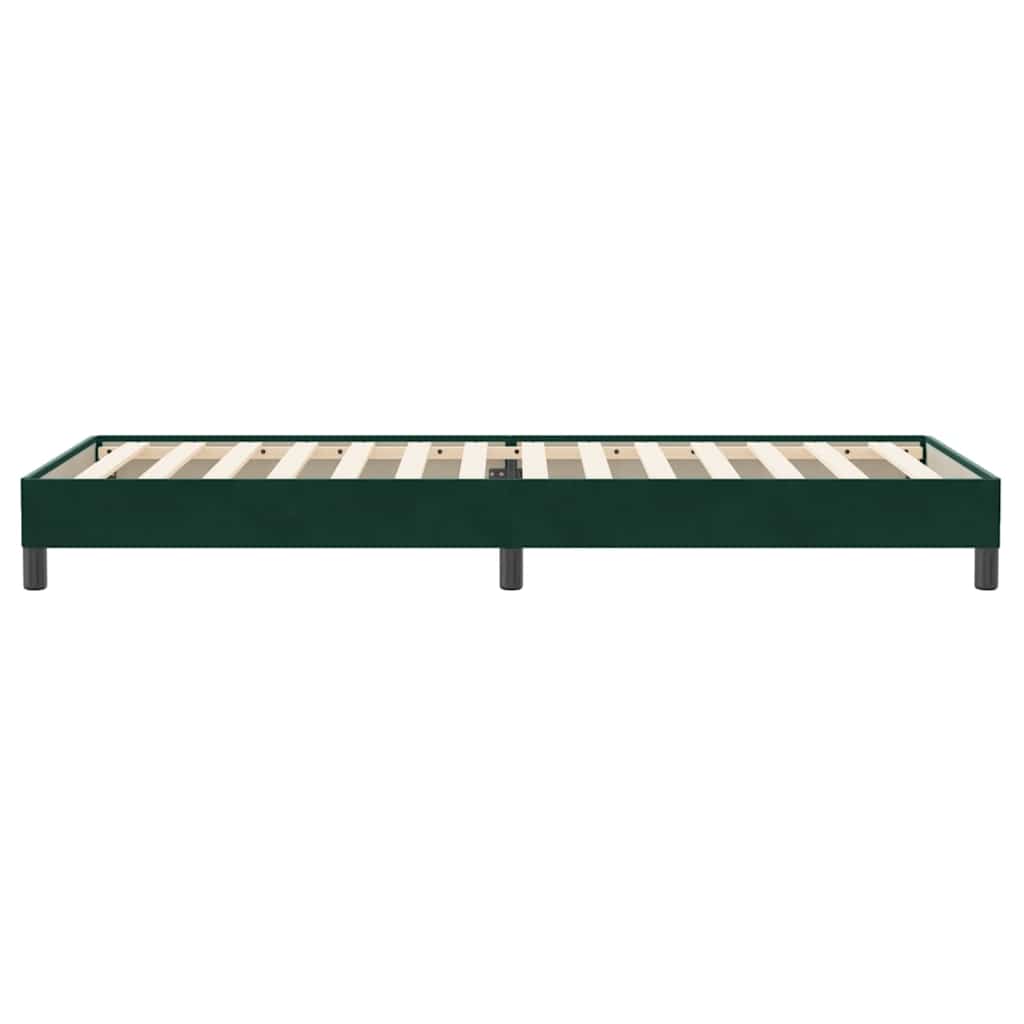 Boxspringbett ohne Matratze Dunkelgrün 80x220 cm Samt