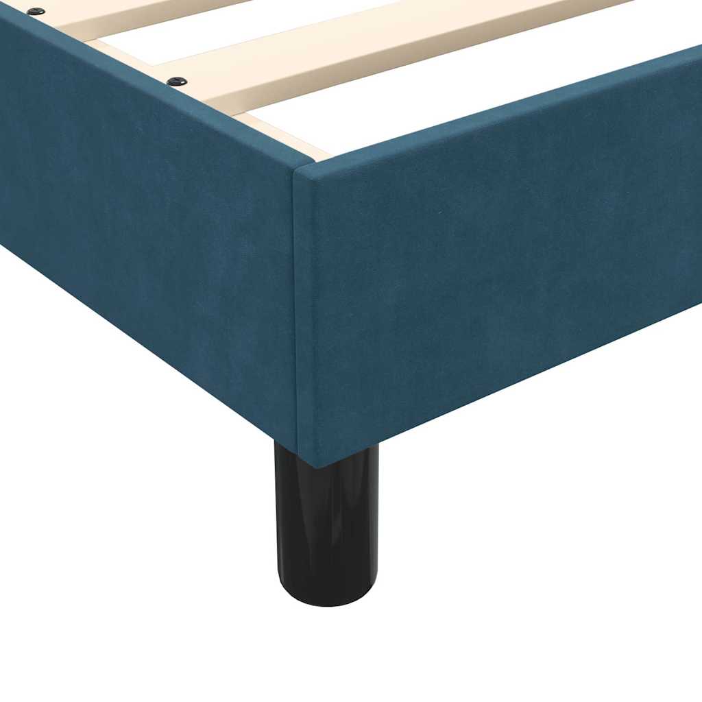 Boxspringbett ohne Matratze Dunkelblau 80x220 cm Samt