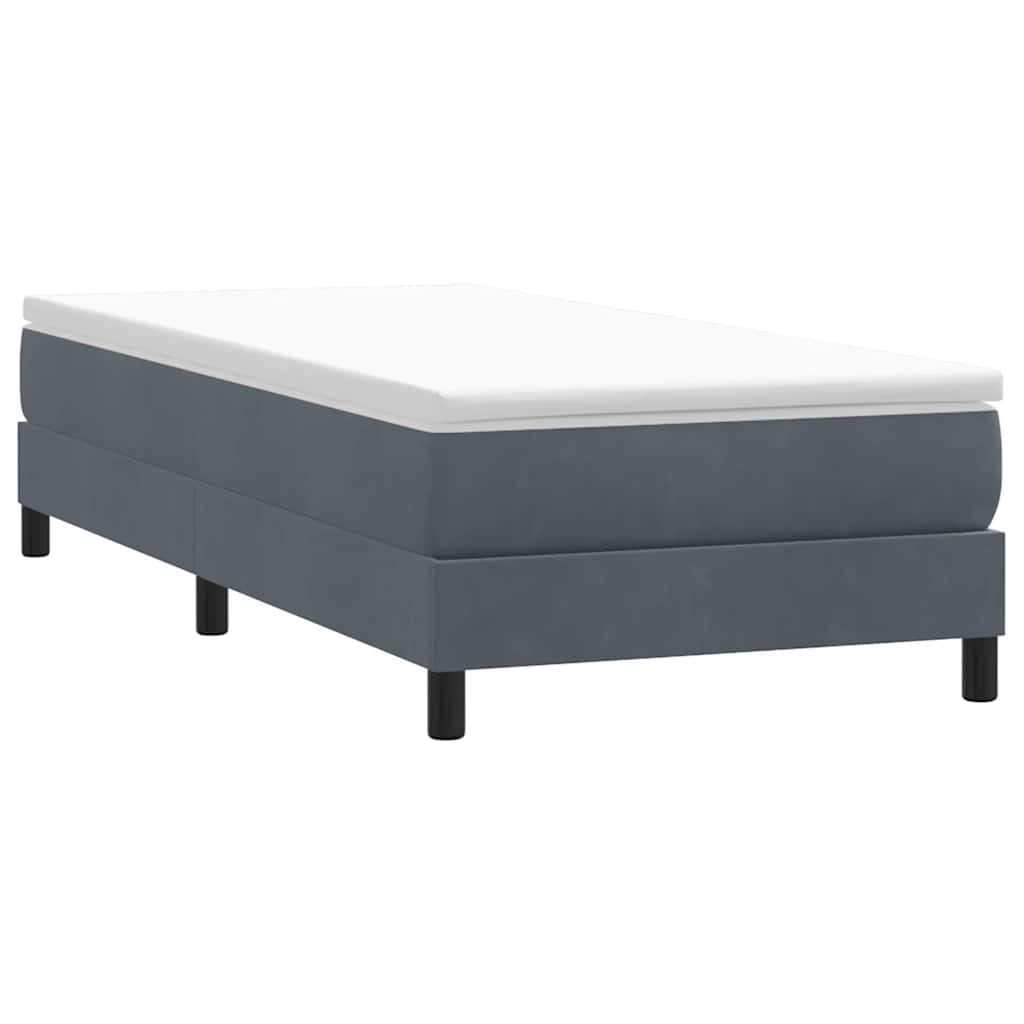 Boxspringbett ohne Matratze Dunkelgrau 90x220 cm Samt