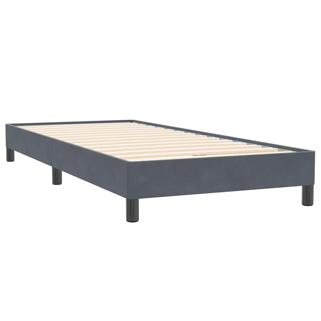 Boxspringbett ohne Matratze Dunkelgrau 90x220 cm Samt