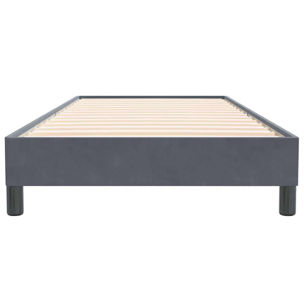Boxspringbett ohne Matratze Dunkelgrau 90x220 cm Samt