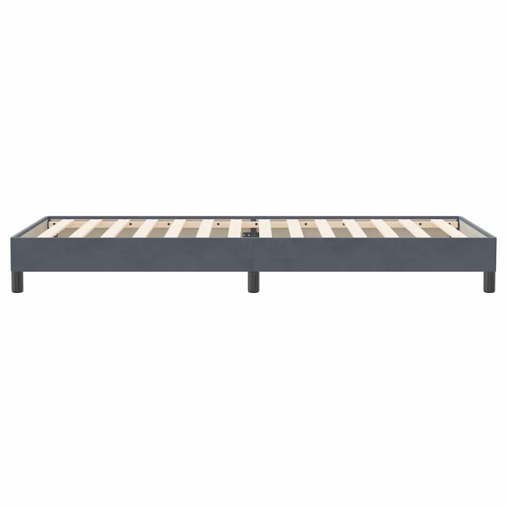 Boxspringbett ohne Matratze Dunkelgrau 90x220 cm Samt
