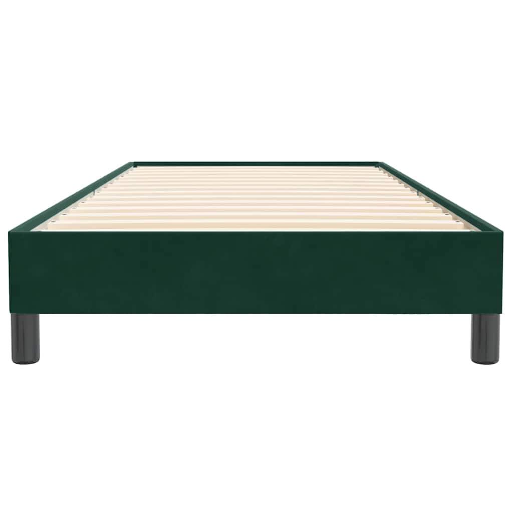 Boxspringbett ohne Matratze Dunkelgrün 90x220 cm Samt