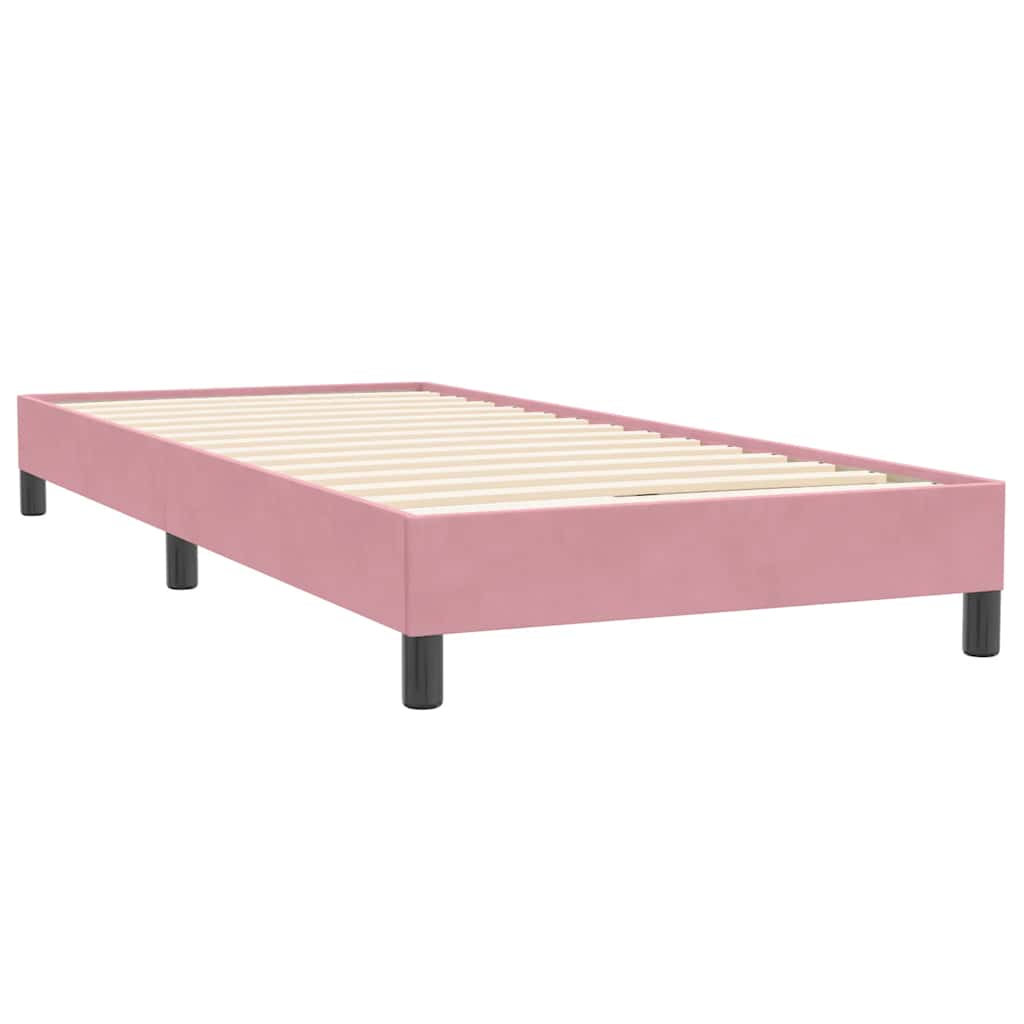 Boxspringbett ohne Matratze Rosa 90x220 cm Samt