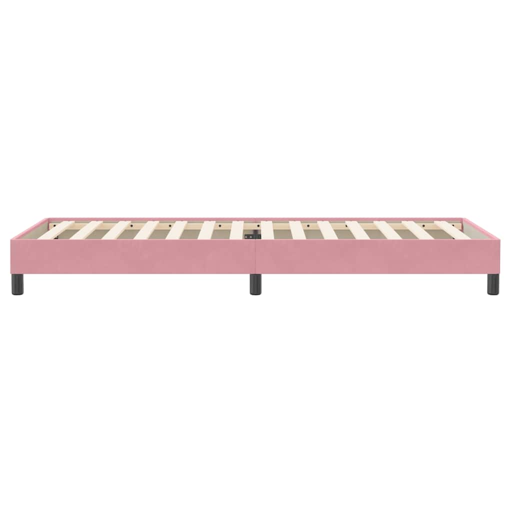 Boxspringbett ohne Matratze Rosa 90x220 cm Samt