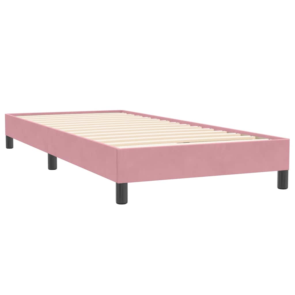 Boxspringbett ohne Matratze Rosa 90x220 cm Samt