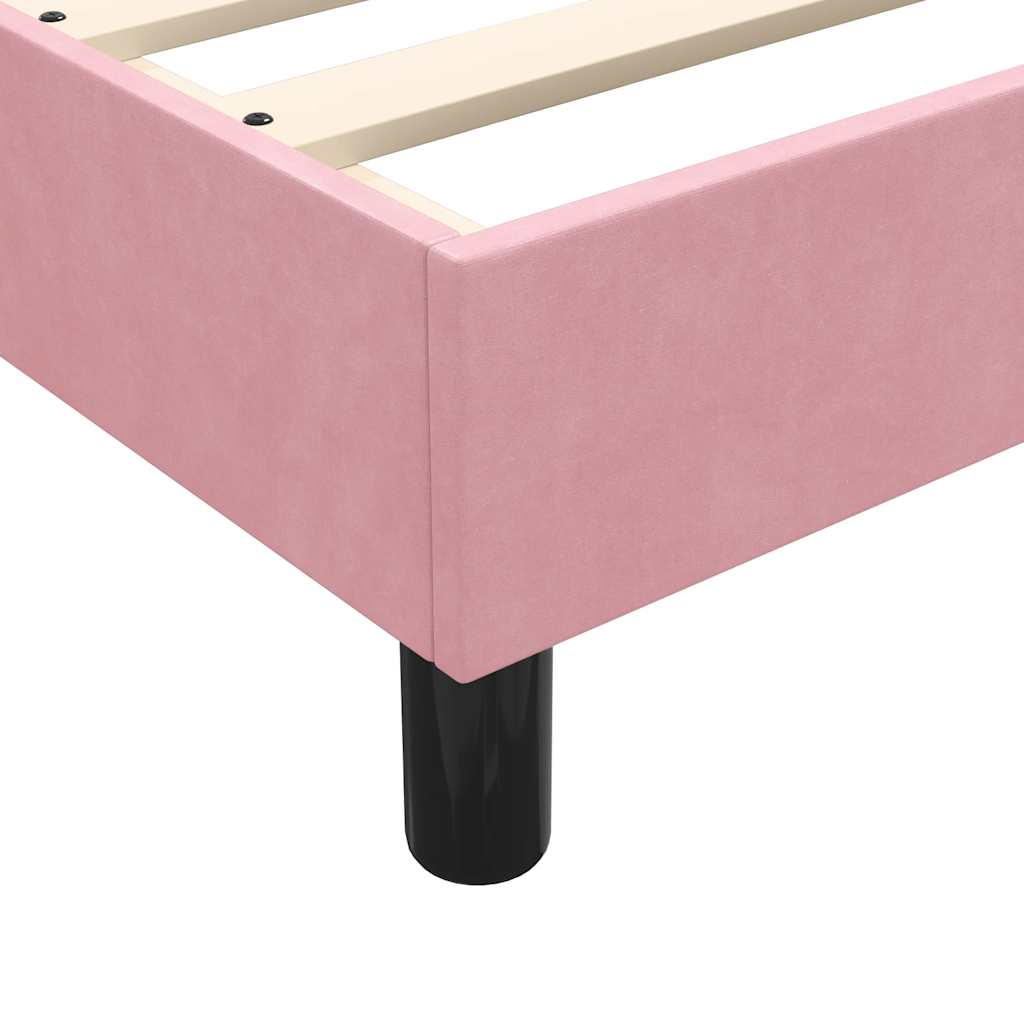 Boxspringbett ohne Matratze Rosa 90x220 cm Samt