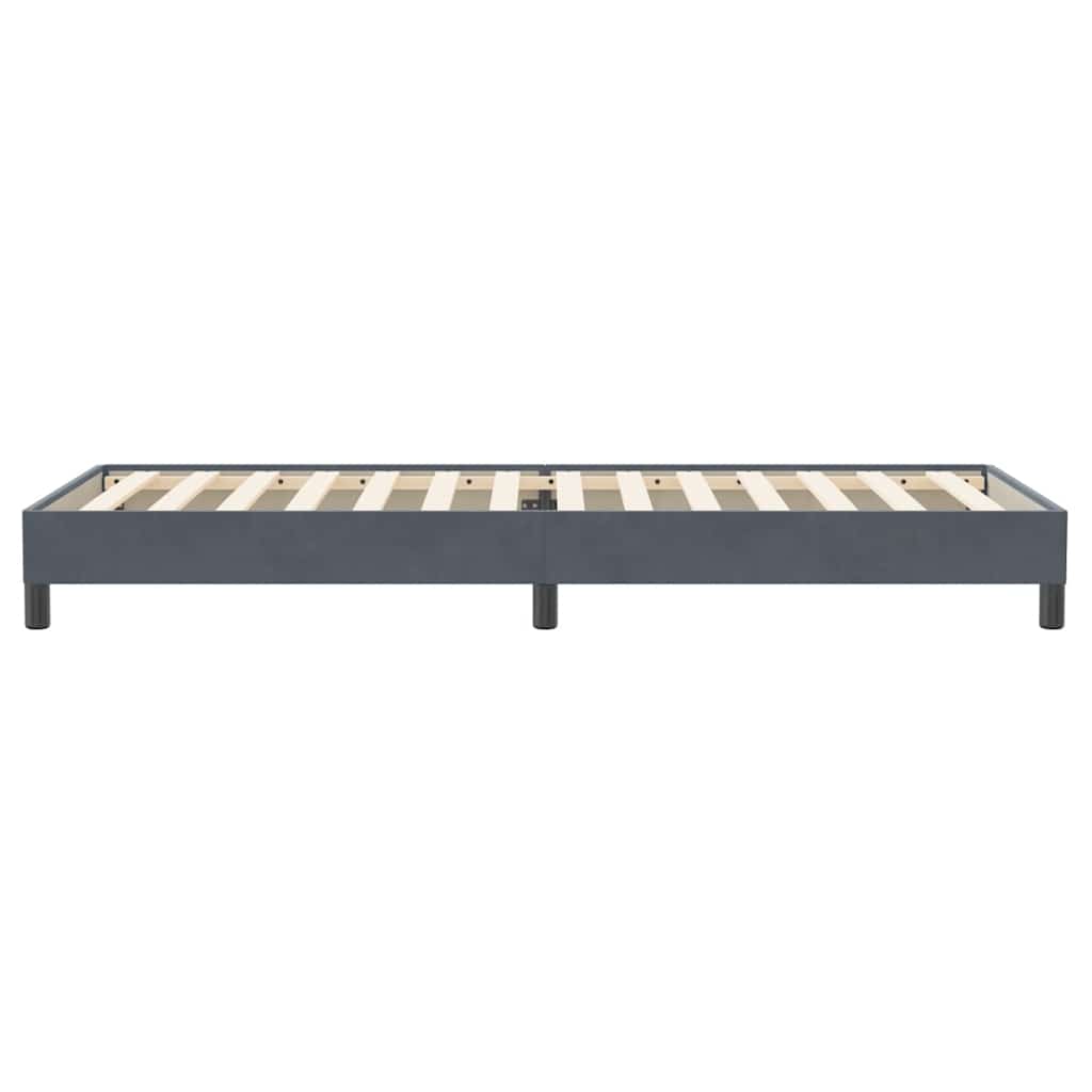 Boxspringbett ohne Matratze Dunkelgrau 100x220 cm Samt