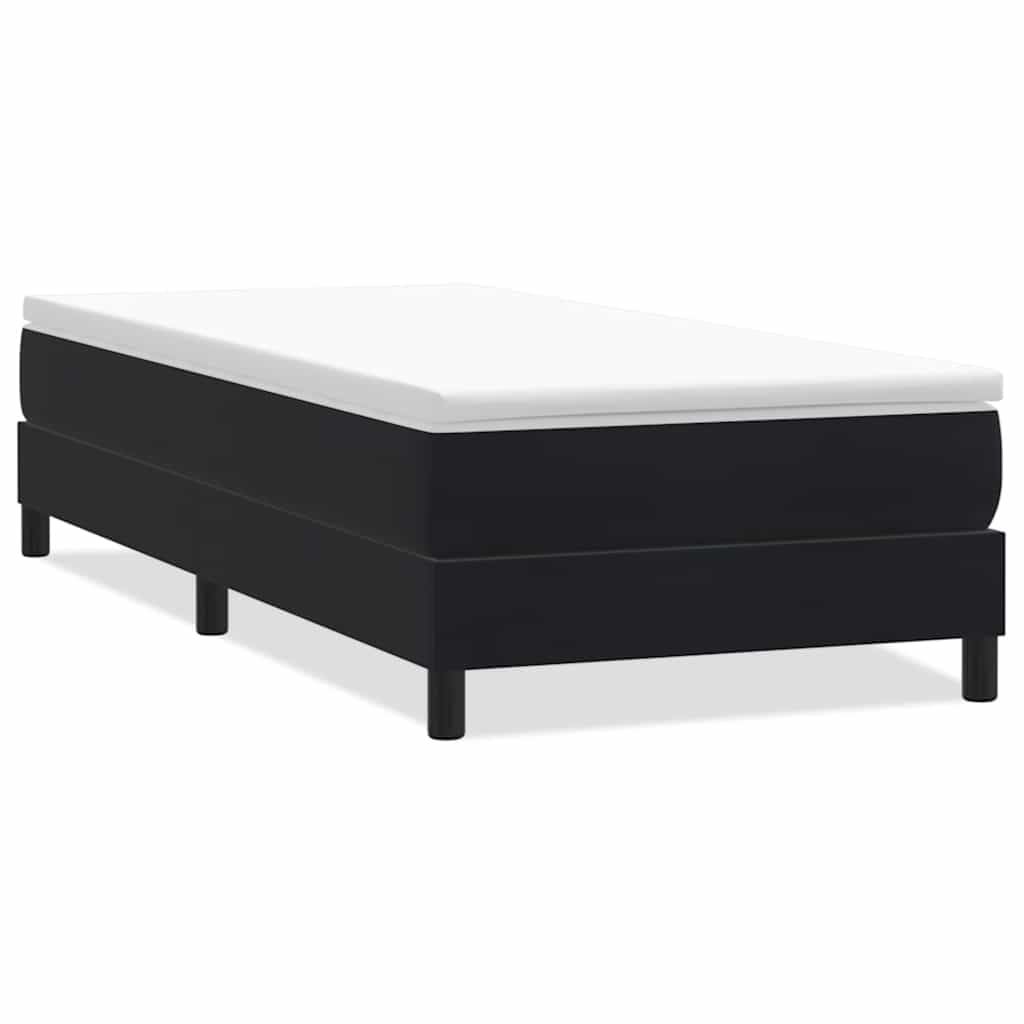 Boxspringbett ohne Matratze Schwarz 100x220 cm Samt