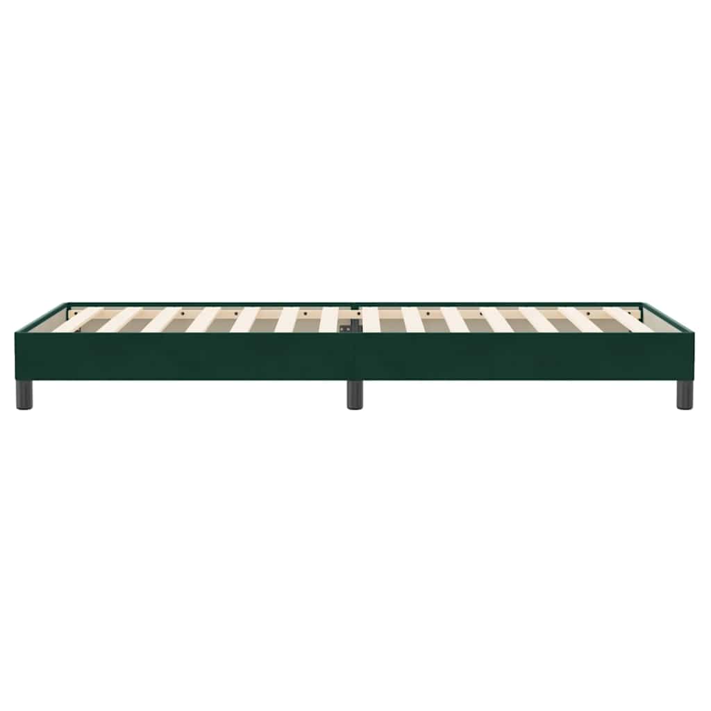 Boxspringbett ohne Matratze Dunkelgrün 100x220 cm Samt