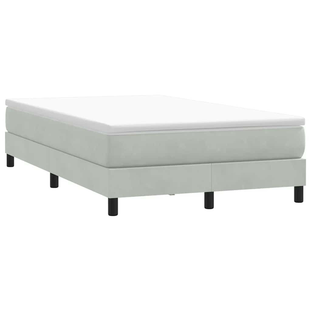 Boxspringbett ohne Matratze Hellgrau 120x220 cm Samt