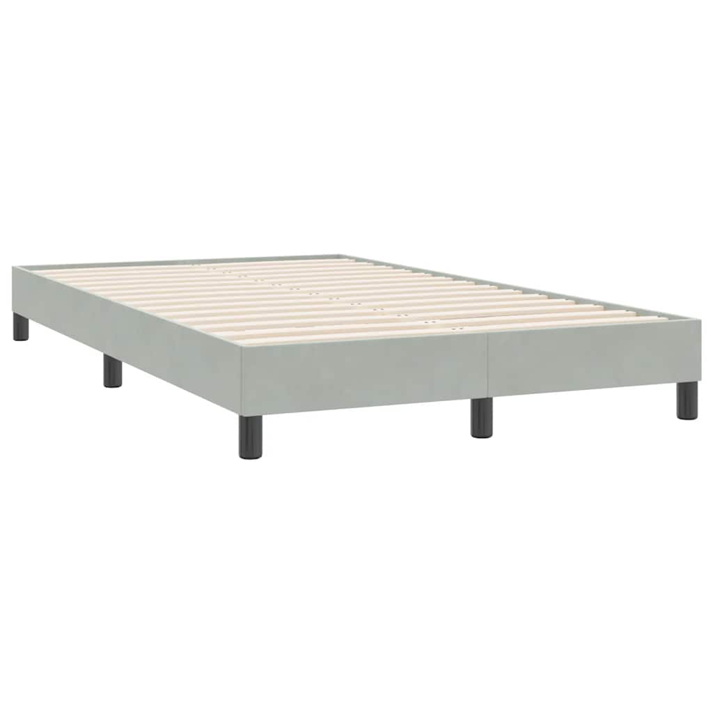 Boxspringbett ohne Matratze Hellgrau 120x220 cm Samt