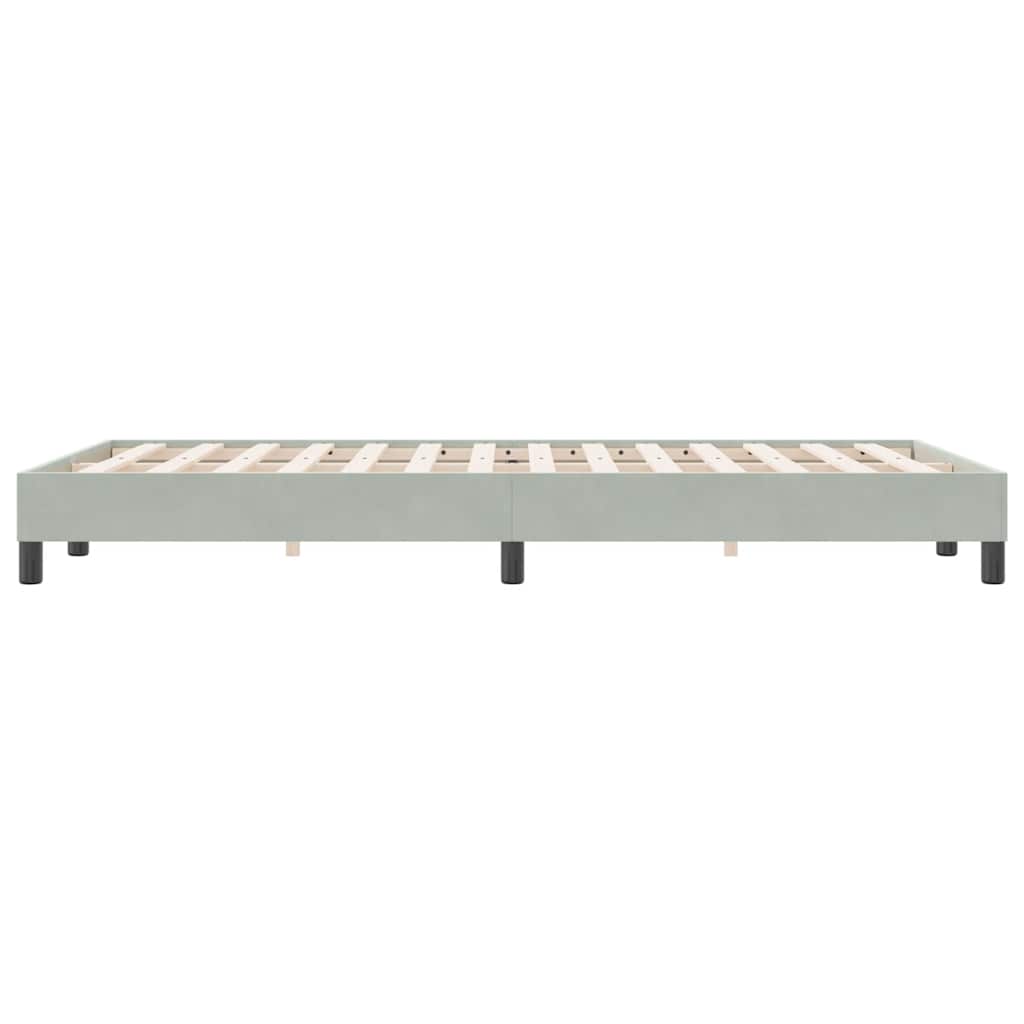 Boxspringbett ohne Matratze Hellgrau 120x220 cm Samt