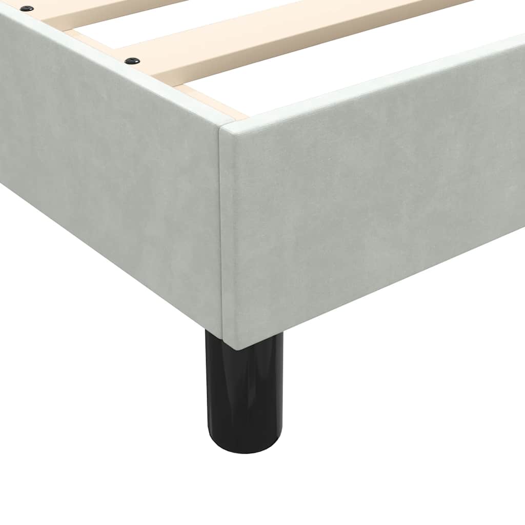 Boxspringbett ohne Matratze Hellgrau 120x220 cm Samt