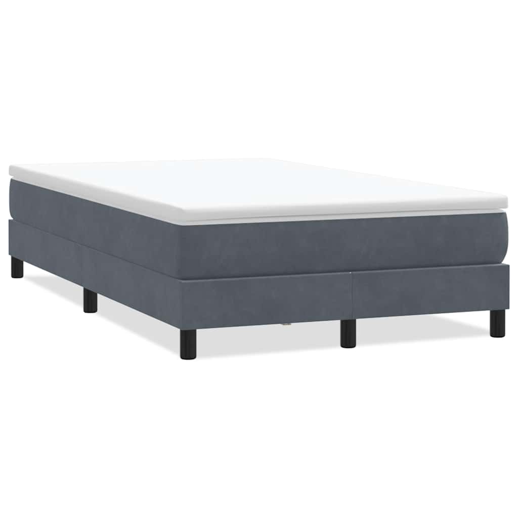 Boxspringbett ohne Matratze Dunkelgrau 120x220 cm Samt