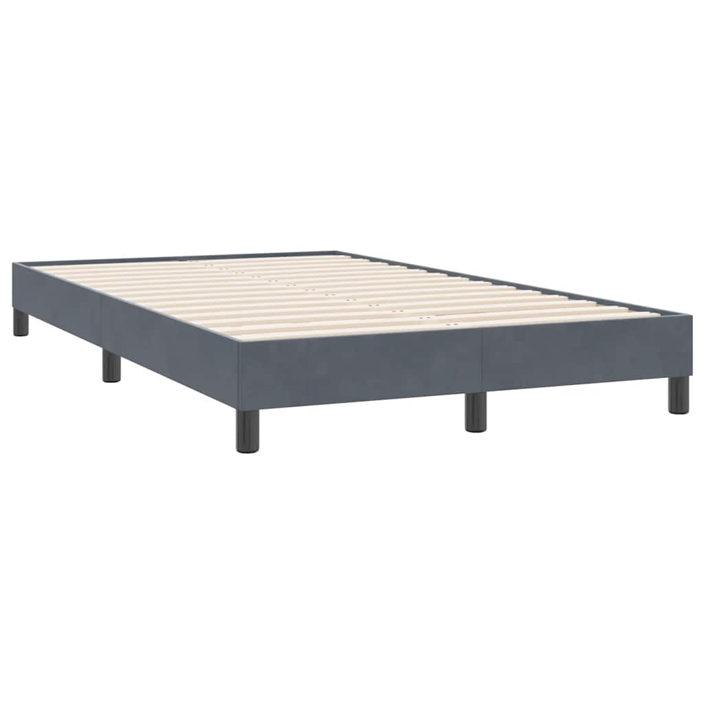 Boxspringbett ohne Matratze Dunkelgrau 120x220 cm Samt