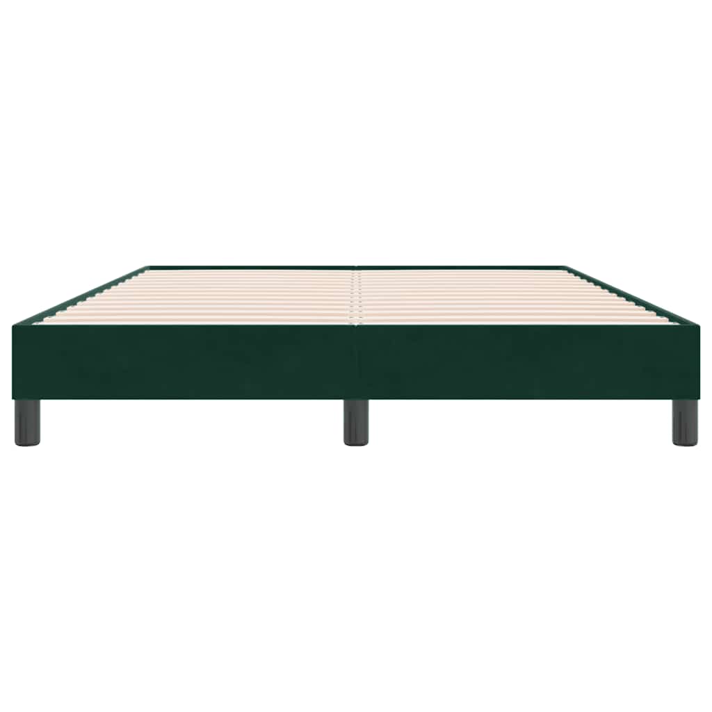 Boxspringbett ohne Matratze Dunkelgrün 140x220 cm Samt