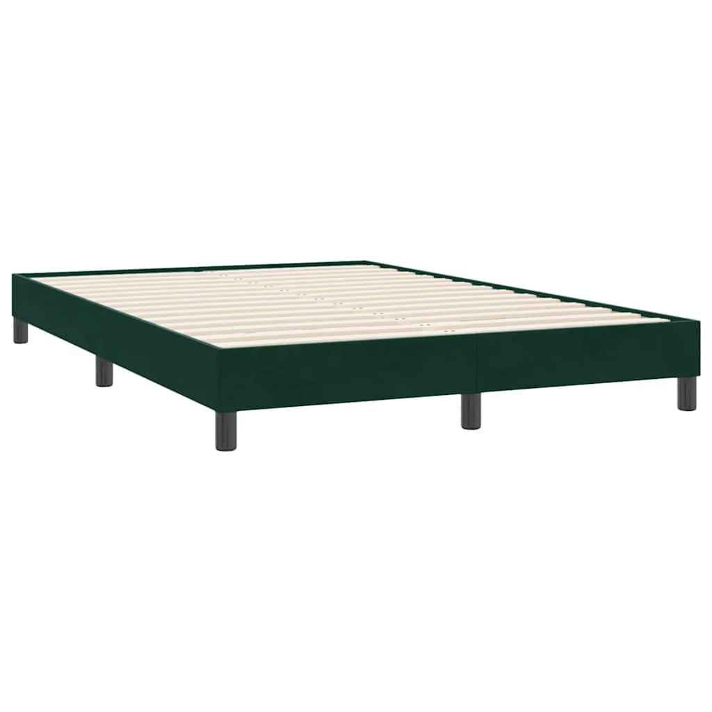 Boxspringbett ohne Matratze Dunkelgrün 140x220 cm Samt