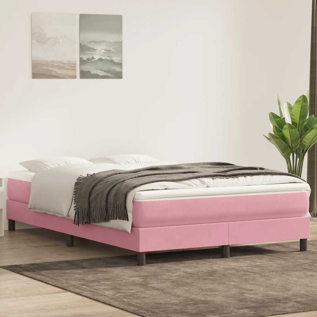 Boxspringbett ohne Matratze Rosa 140x220 cm Samt