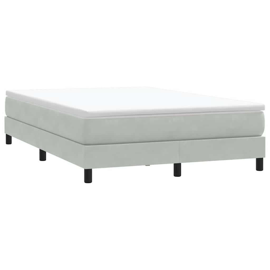 Boxspringbett ohne Matratze Hellgrau 160x220 cm Samt