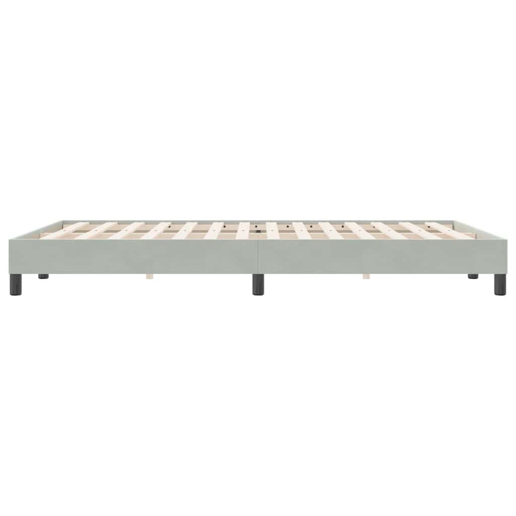 Boxspringbett ohne Matratze Hellgrau 160x220 cm Samt