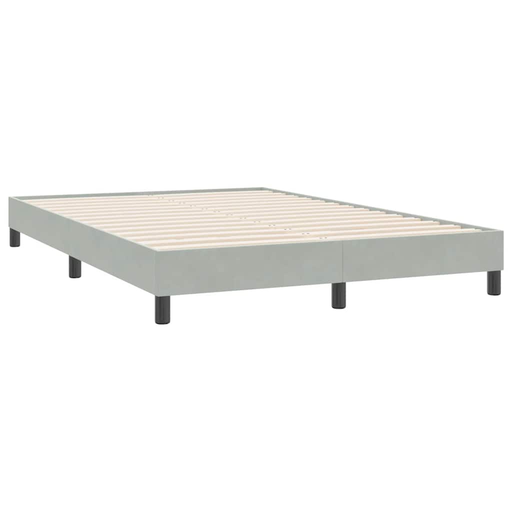 Boxspringbett ohne Matratze Hellgrau 160x220 cm Samt