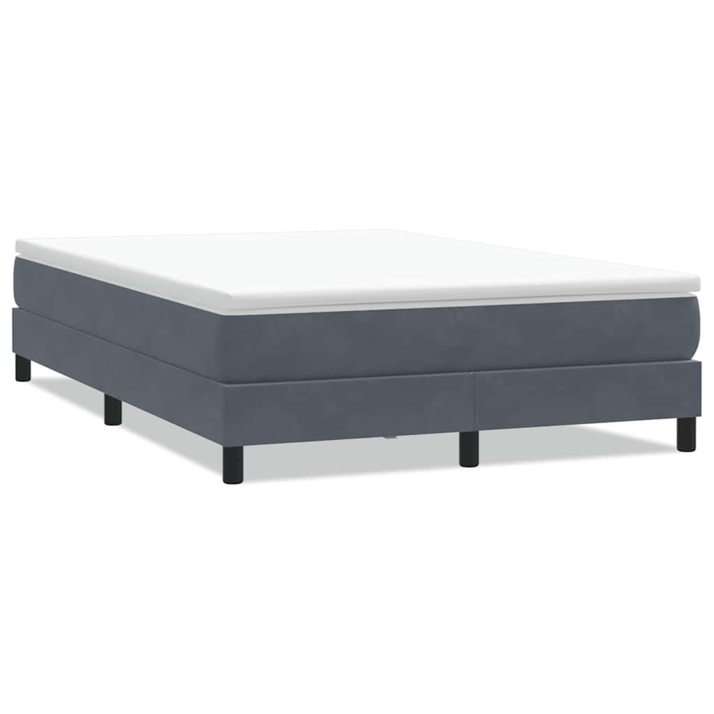 Boxspringbett ohne Matratze Dunkelgrau 160x220 cm Samt