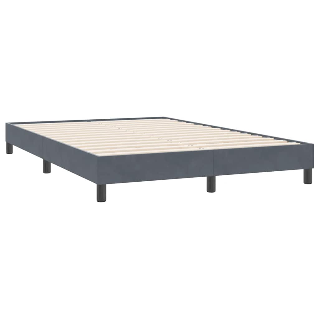 Boxspringbett ohne Matratze Dunkelgrau 160x220 cm Samt