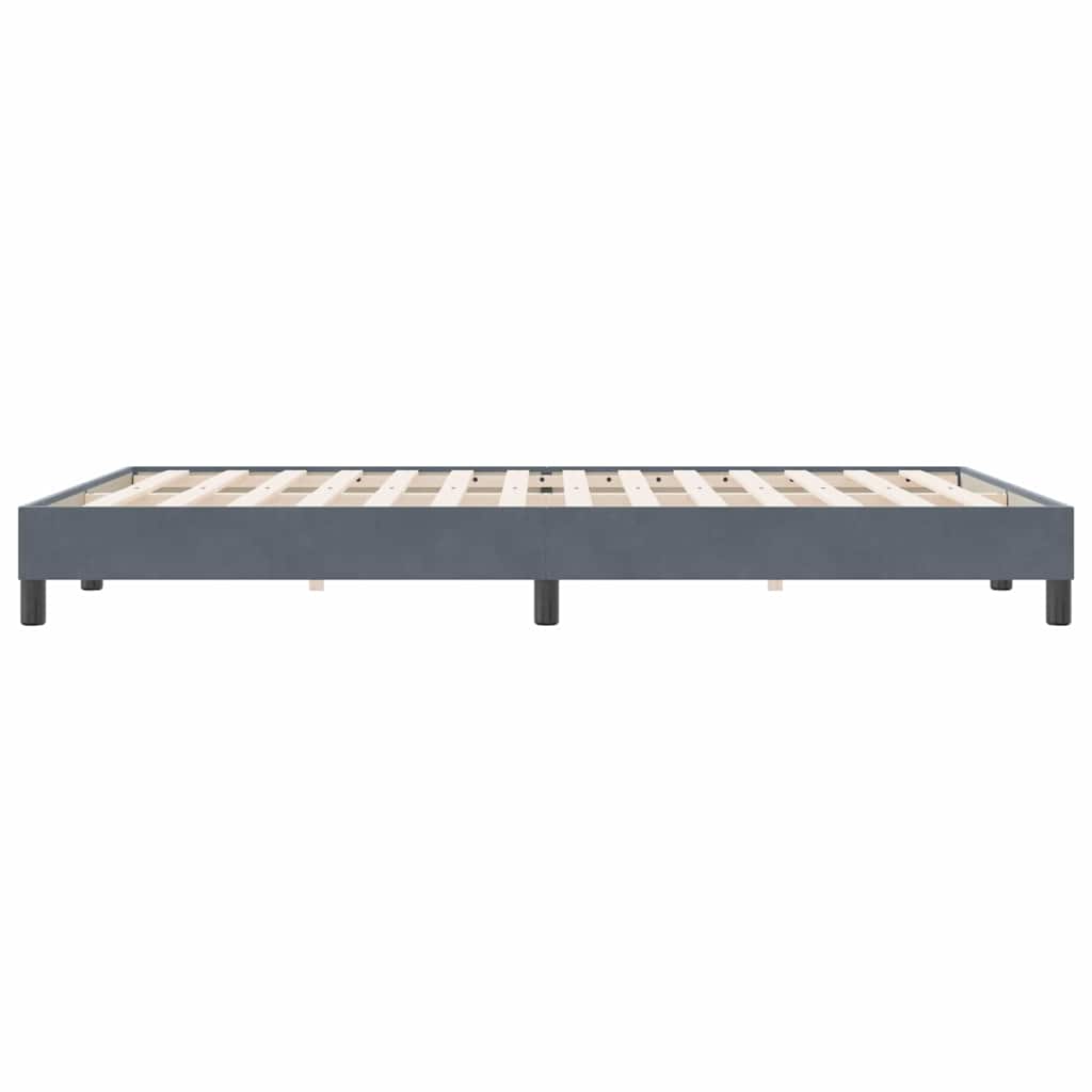 Boxspringbett ohne Matratze Dunkelgrau 160x220 cm Samt