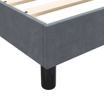 Boxspringbett ohne Matratze Dunkelgrau 160x220 cm Samt