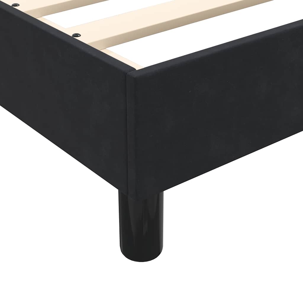 Boxspringbett ohne Matratze Schwarz 160x220 cm Samt