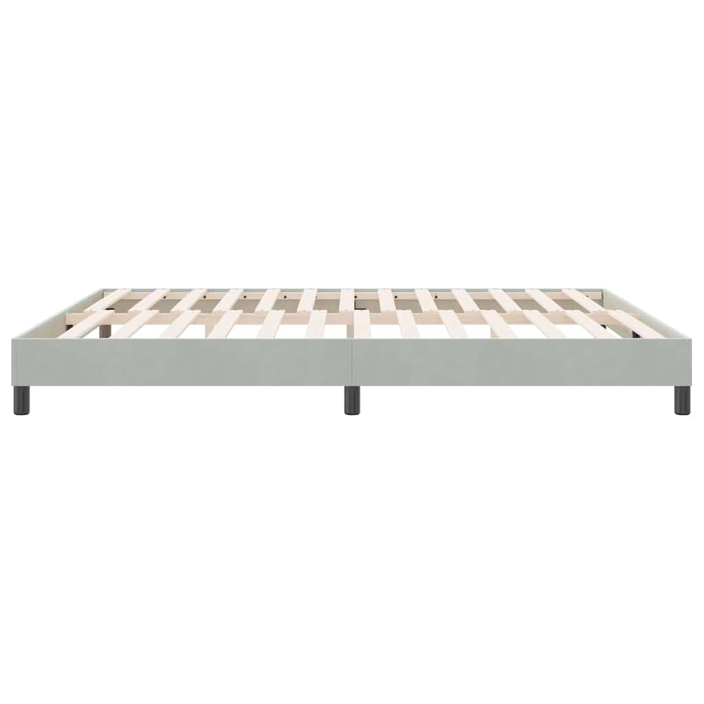 Boxspringbett ohne Matratze Hellgrau 180x220 cm Samt
