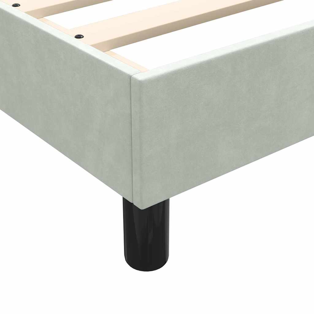 Boxspringbett ohne Matratze Hellgrau 180x220 cm Samt